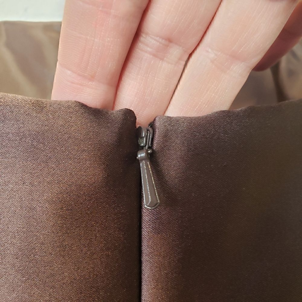 SCOTT/JESSICA MCCLINTOCK Satin Strapless Formal Dress - Picture 8 of 10